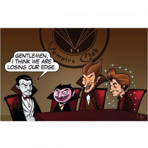 Lmfao! Dracula is speaking then the next two are vampires from cereal ...