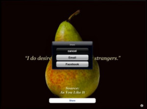 Screenshot: Shakes Pear - Organic Shakespeare Quotes