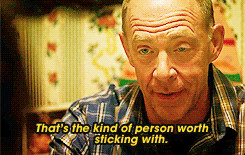 Simmons Quote On The Kind Of Person Worth Sticking To In Juno Gif