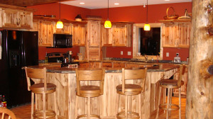 Natural Rustic Hickory Kitchen Cabinets