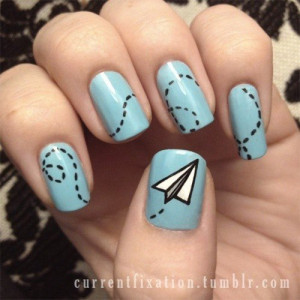 Paper airplane nails