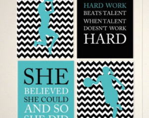 Girls basketball player wall art, S he believed she could, girls ...