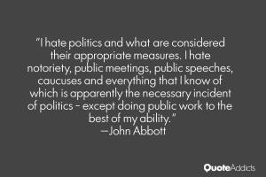 hate politics and what are considered their appropriate measures. I ...