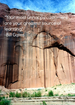 Customer service, quotes, sayings, learning, bill gates