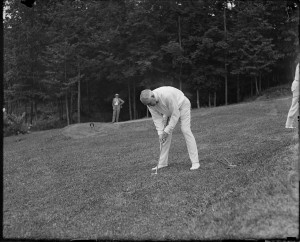 Harding playing golf in Lancaster, N.H. in 1921. Photo Credit: Leslie ...
