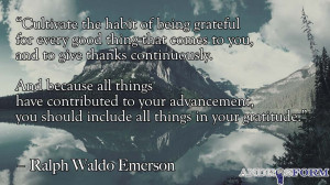 Gratitude Life Quote - Ralph Waldo Emerson