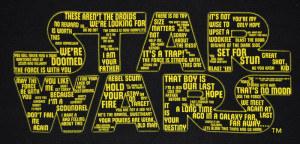 Star Wars - Quotes Logo Black Male T-Shirt