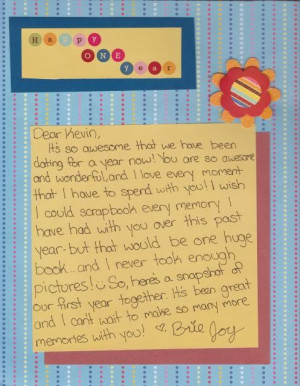 Our First Year Together - Scrapbook