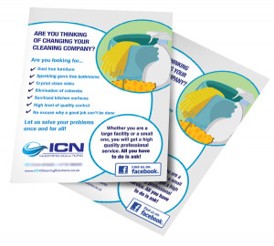 Cleaning Leaflet Printed for ICN Cleaning Solutions. They will give ...