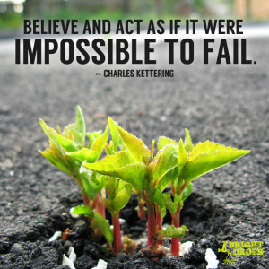 Believe and act as if it were impossible to fail.” ~Charles ...