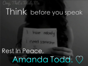 tagged as rest in peace r i p death bully bullying bullies amanda todd ...