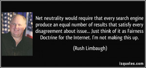 Net neutrality would require that every search engine produce an equal ...