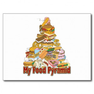 My Food Pyramid ~ Junk Food Snacks Post Card