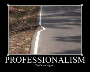 Call for professionalism
