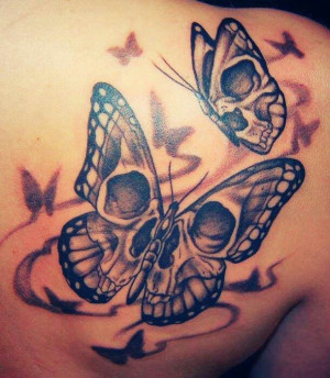 Skull butterfly tattoo: Skull Butterflies, Tattoo Ideas, Skull Tattoo ...