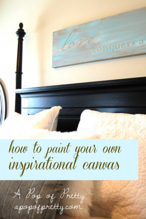 DIY Wall Art Tutorial: Easy Inspirational-Quote Painted Canvas