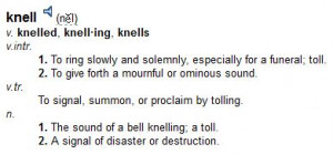 Dictionary definition of knell