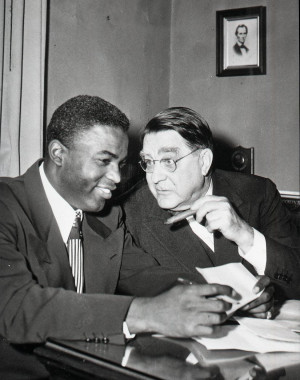 Jackie Robinson And Branch Rickey 1945-50 jackie robinson branch