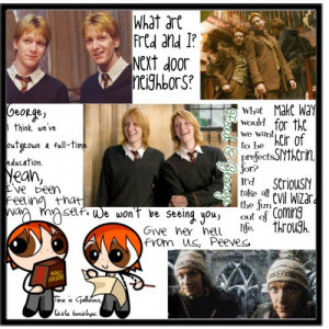 fred and george weasley funny quotes |Fred and George Weasley | made ...