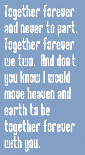 Rick Astley Together Forever Lyrics