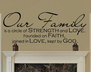 ... Family - Family Quote - Family Wall Sign Vinyl Wall Decal - Christian