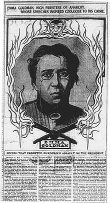 ... Emma Goldman for inspiring Leon Czolgosz to assassinate President