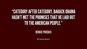 Category after category, Barack Obama hasn't met the promises that he ...