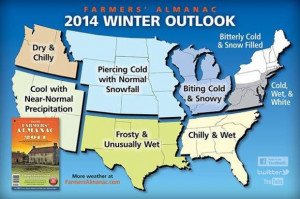 2014 Winter Weather Forecast by The Farmers’ Almanac