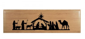 Nativity Scene (Fits On 8x20 Frame Or Piece Of Wood) wall saying vinyl ...