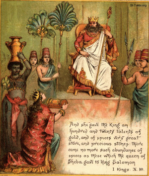 ... queen sheba gives gifts to king solomon sheba gave to king solomon