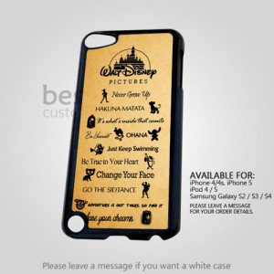 Vintage Disney Quote - iPhone 4/4S/5 iPod 4/5 Samsung Galaxy S2/S3/S4