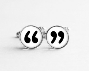 Quotation Mark Cufflinks ($13, via Petite Vanilla )