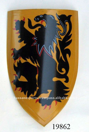 Medieval Dragon bouclier peint à la main