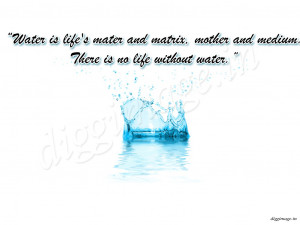 Importance of water for life