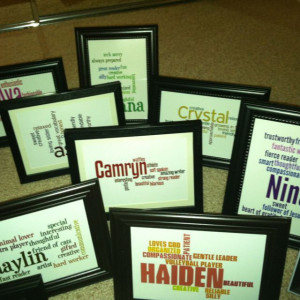 END-OF-YEAR STUDENT GIFTS~ Use Dollar Store frames and wordle.net to ...