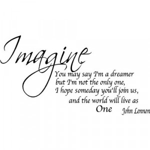 Quote It! - Imagine Removable Wall Quote-John Lennon Wall Quotes ...
