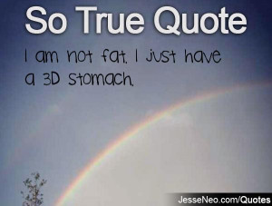 am not fat. I just have a 3D stomach.
