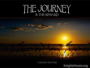 The journey is the reward. Inspirational Quote Wallpaper
