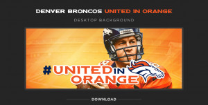 Download Denver Broncos United in Orange Desktop Wallpaper
