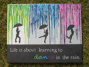Melted Crayon Art with Quote