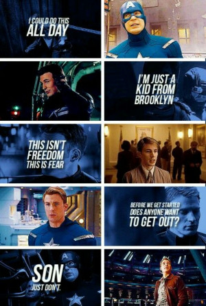 Captain America Quotes I love Captain America!!!!!