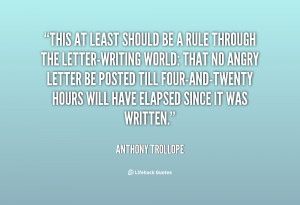 This at least should be a rule through the letter-writing world: that ...