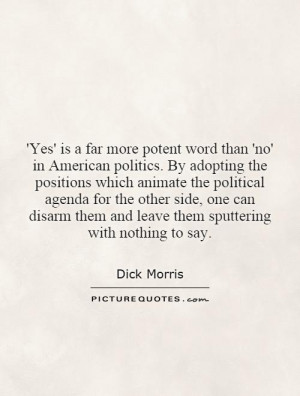 Yes' is a far more potent word than 'no' in American politics. By ...