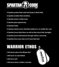 Spartan Code! AROO AROO! #SpartanRace www.spartanrace.com More