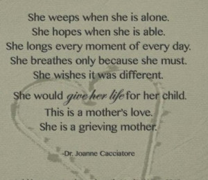 mother grieving a death of her child quotes