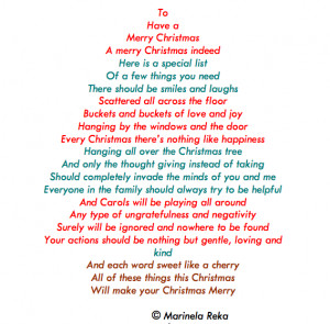 christmas poem, marinela reka