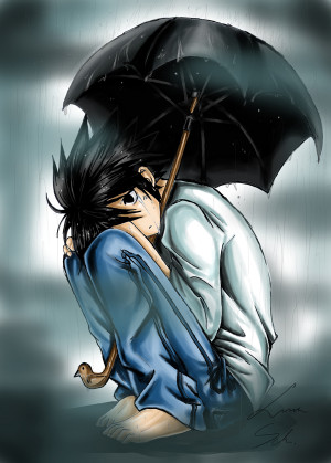 Ryuzaki in the rain