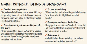 five ideas for how to “Shine without Being a Braggart.”