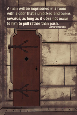 Ludwig Wittgenstein Quote about a Door