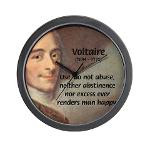 French Philosopher: Voltaire Wall Clock